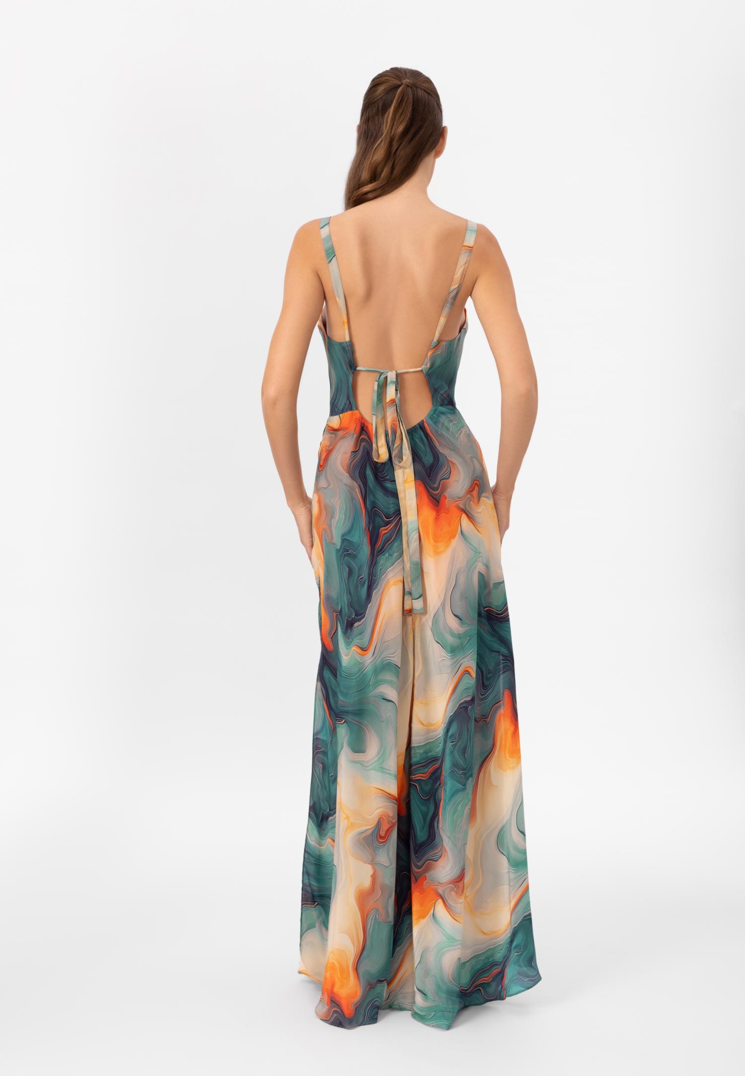 Сукня-сарафан з віскози та шовку